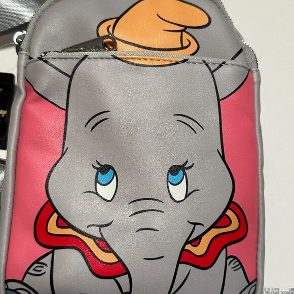 NEW Disney Dumbo Sling Messenger Crossbody Bag, gray multicolors - Picture 2 of 6